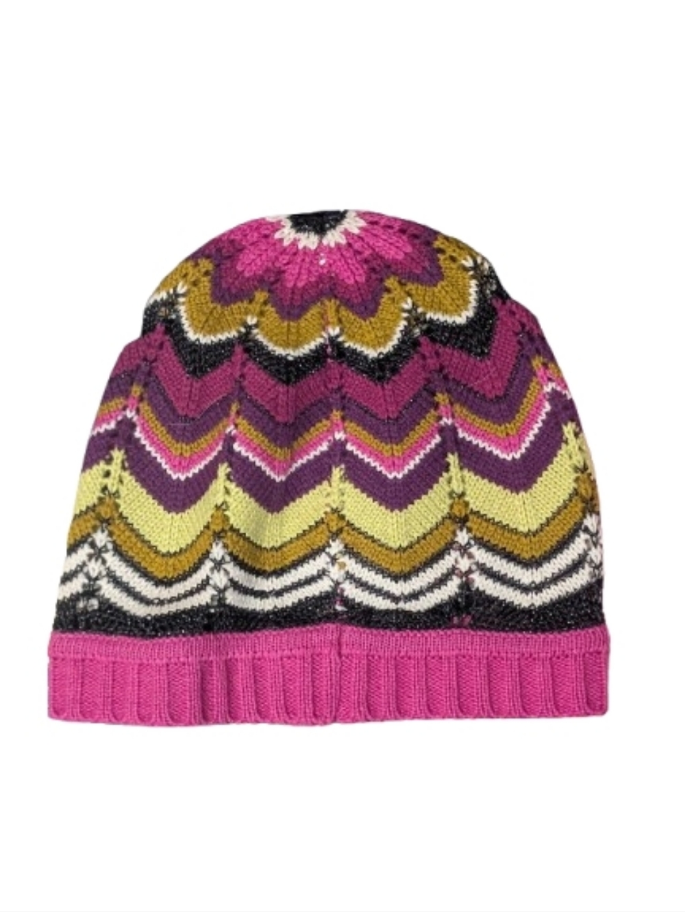 Sparkly Chevron Knit Beanie